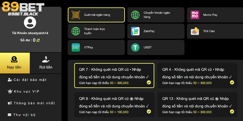 Đa dạng phương thức, giao dịch siêu tốc.